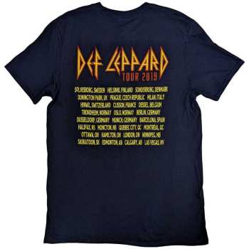 Marchandises Def Leppard: Def Leppard Unisex T-shirt: Rock Of Ages Tour 2019 (back Print & Ex-tour) (medium) M