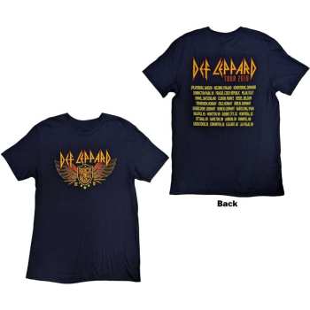 Marchandises Def Leppard: Def Leppard Unisex T-shirt: Rock Of Ages Tour 2019 (back Print & Ex-tour) (medium) M