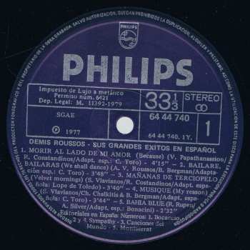 LP Demis Roussos: Sus Grandes Éxitos En Español