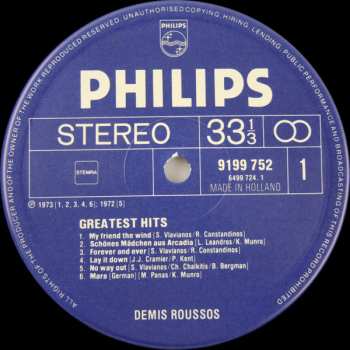 LP Demis Roussos: Greatest Hits