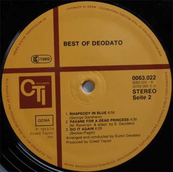 LP Eumir Deodato: Best Of Deodato