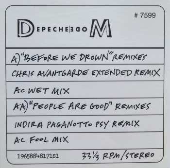 LP Depeche Mode: Before We Drown (Remixes) / People Are Good (Remixes) LTD | NUM