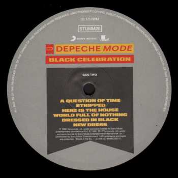 LP Depeche Mode: Black Celebration