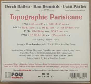 4CD/Coffret Evan Parker: Topographie Parisienne (Dunois, April 2nd, 3d & 4th, 1981)
