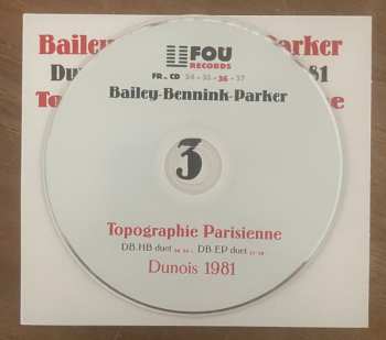 4CD/Coffret Evan Parker: Topographie Parisienne (Dunois, April 2nd, 3d & 4th, 1981)