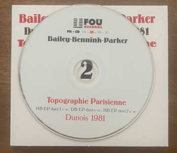 4CD/Coffret Evan Parker: Topographie Parisienne (Dunois, April 2nd, 3d & 4th, 1981)