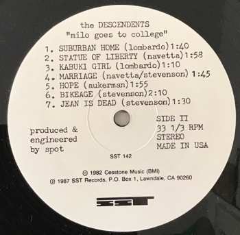 LP Descendents: Milo Goes To College