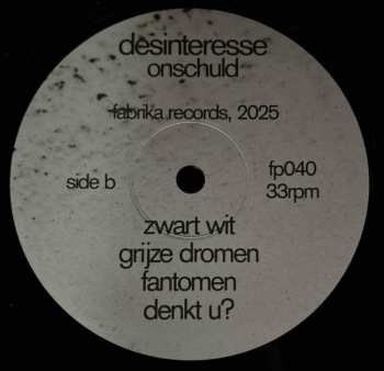 LP Desinteresse: Onschuld LTD