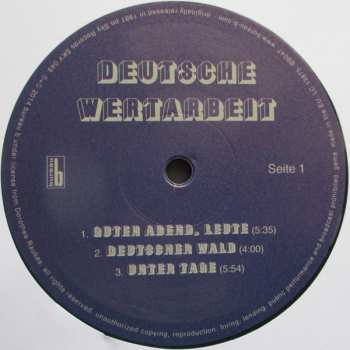 LP Deutsche Wertarbeit: Deutsche Wertarbeit