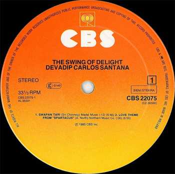 2LP Carlos Santana: The Swing Of Delight