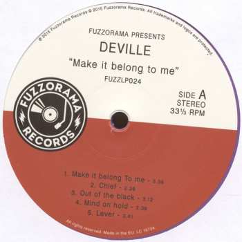 LP Deville: Make It Belong To Us CLR