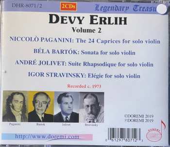 2CD Igor Stravinsky: Vol. 2: The 24 Caprices For Violin Solo / Sonata For Solo Violin / Suite Rhapsodique For Solo Violin / Elégie For Solo Violin