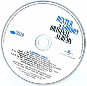 5CD/Coffret Dexter Gordon: 5 Original Albums
