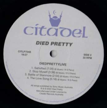 2LP Died Pretty: Live