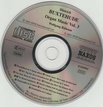 CD Dieterich Buxtehude: Organ Music Volume 3