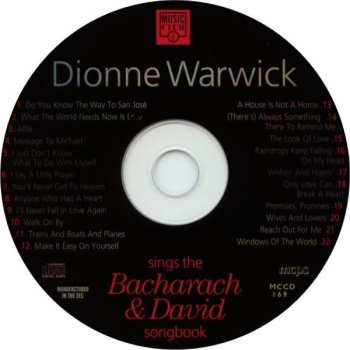 CD Dionne Warwick: Dionne Warwick Sings The Bacharach & David Songbook