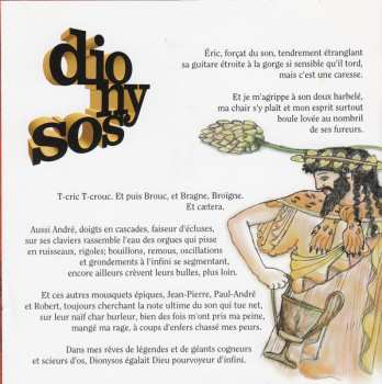 CD Dionysos: Pionniers 1969-1994