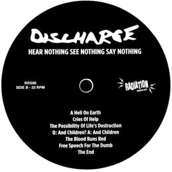 LP Discharge: Hear Nothing See Nothing Say Nothing CLR | LTD