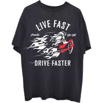 Merch Disney: T-shirt 101 Dalmations Cruella Live Faster