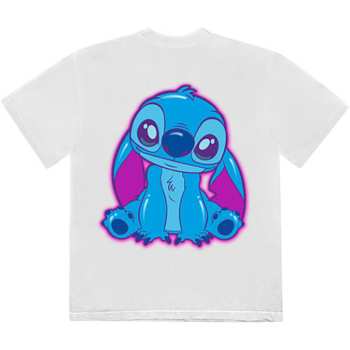 Marchandises Disney: Disney Unisex T-shirt: Stitch Spray Paint (white) (back Print) (small) S