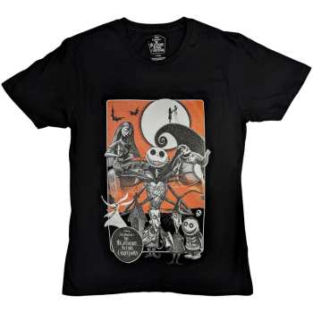 Marchandises Disney: Disney Unisex T-shirt: The Nightmare Before Christmas Orange Moon (embellished) (small) S