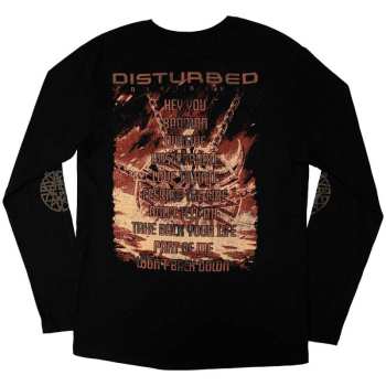 Marchandises Disturbed: Disturbed Unisex Long Sleeve T-shirt: European Tour '23 Divisive (back Print & Ex-tour) (small) S
