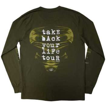 Marchandises Disturbed: Disturbed Unisex Long Sleeve T-shirt: European Tour '23 Take Back (back Print & Ex-tour) (small) S