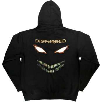 Marchandises Disturbed: Disturbed Unisex Zipped Hoodie: The Face (back Print) (small) S
