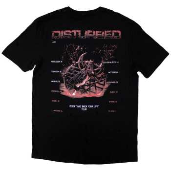 Marchandises Disturbed: Disturbed Unisex T-shirt: European Tour '23 Medallion (back Print & Ex-tour) (small) S