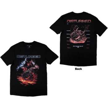 Marchandises Disturbed: Disturbed Unisex T-shirt: European Tour '23 Medallion (back Print & Ex-tour) (small) S