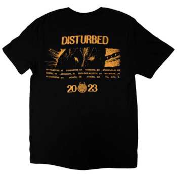 Marchandises Disturbed: Disturbed Unisex T-shirt: European Tour '23 Split Face (back Print & Ex-tour) (small) S