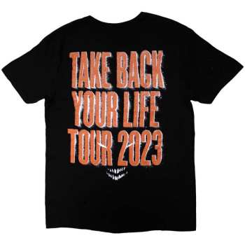 Marchandises Disturbed: Disturbed Unisex T-shirt: European Tour '23 Take Back (back Print & Ex-tour) (small) S