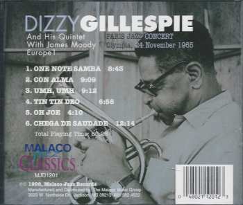 CD Dizzy Gillespie Quintet: Europe1 Paris Jazz Concert - Olympia 24 November 1965