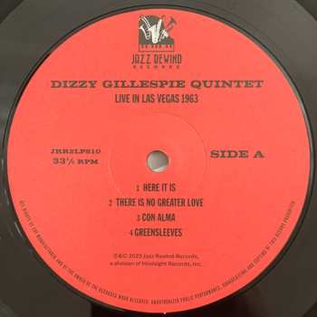 LP Dizzy Gillespie Quintet: Live in Las Vegas 1963