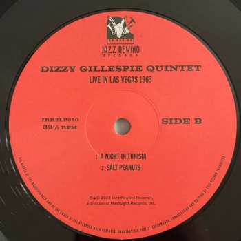 LP Dizzy Gillespie Quintet: Live in Las Vegas 1963