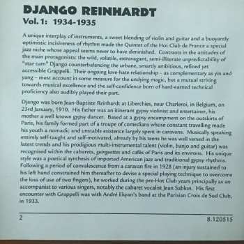 CD Django Reinhardt: Djangology - Vol. 1: 1934-1935