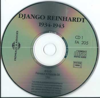 2CD Django Reinhardt: Paris - Bruxelles 1934 - 1943