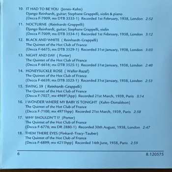 CD Django Reinhardt: Vol. 2:  1938-1939 Classic Recordings By The Quintette Du Hot Club De France