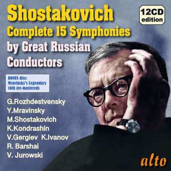 12CD/Coffret Dmitri Shostakovich: Complete 15 Symphonies By Great Russian Conductors