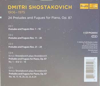 5CD/Coffret Dmitri Shostakovich: 24 Preludes And Fugues For Piano, Op. 87