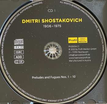 5CD/Coffret Dmitri Shostakovich: 24 Preludes And Fugues For Piano, Op. 87