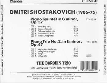 CD Dmitri Shostakovich: Piano Quintet (In G Minor Op.57) / Piano Trio No. 2 (In E Minor Op.67)
