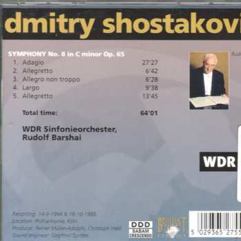 CD Dmitri Shostakovich: Symphony No. 8 in C minor Op. 65