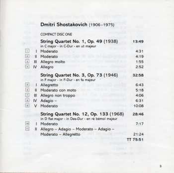 4CD Dmitri Shostakovich: String Quartets 1 - 13 
