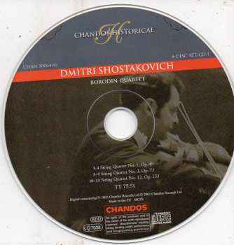 4CD Dmitri Shostakovich: String Quartets 1 - 13 