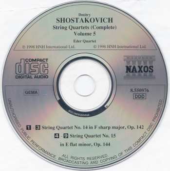CD Dmitri Shostakovich: String Quartets (Complete) Volume 5 (Nos. 14 And 15)