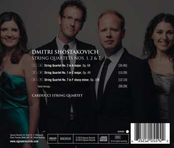 CD Dmitri Shostakovich: String Quartets No. 1, 2 & 7