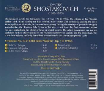 CD Dmitri Shostakovich: Symphony No. 13 'Babi Yar'