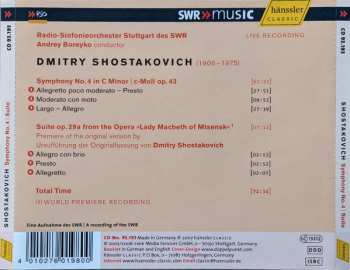 CD Dmitri Shostakovich: Symphony No. 4 / Suite From The Opera »Lady Macbeth Of Mtsensk«