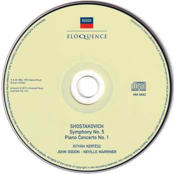 CD Dmitri Shostakovich: Symphony No. 5 / Piano Concerto No. 1